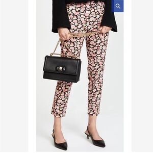 6397 Brand Jacquard Pant in Pink Floral Oragami Print